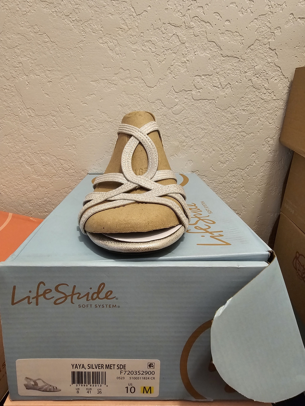 Life Stride Yaya Silver Metallic Strappy Women's Sandal